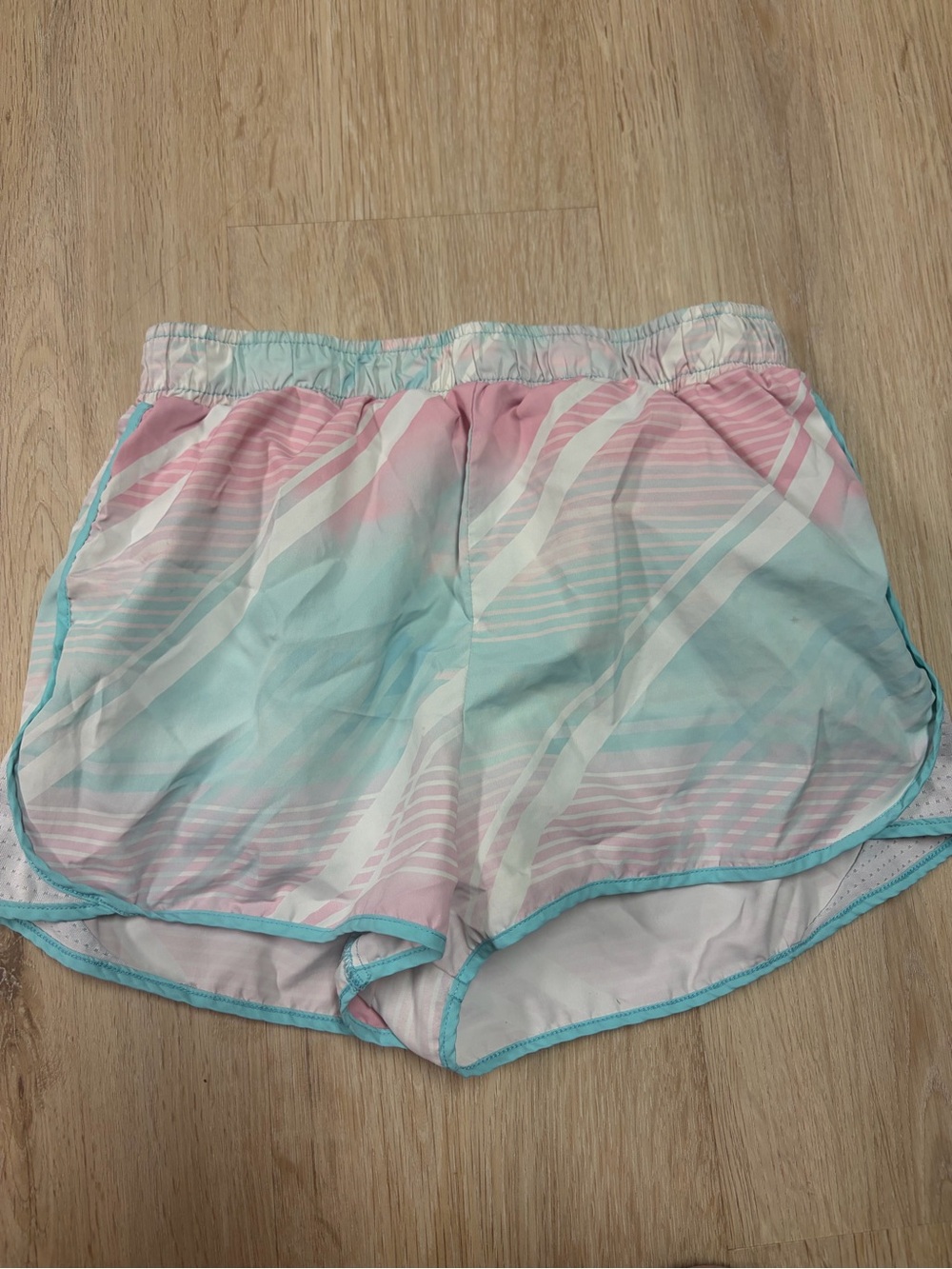 adidas Pink and Aqua Gradient Women's Athletic Shorts